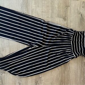 Striped Navy and White Women's Pants